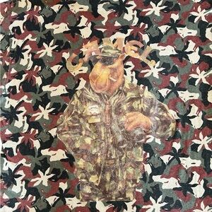 Vintage Camel Joe Camel All Over Print Camo Tee XL 90s Tobacco Promo Shirt